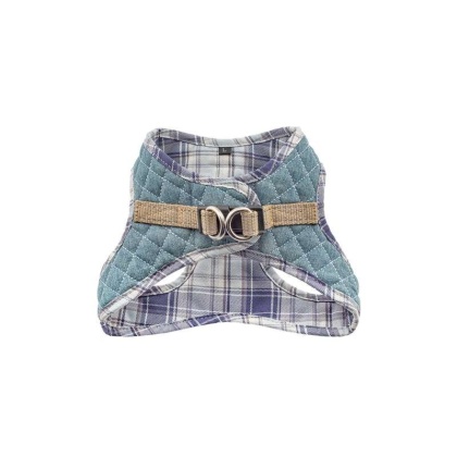 Denim & Blue Plaid - Step-In Denim Harness - Large