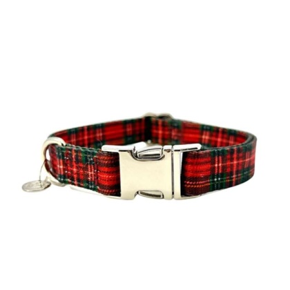 Red Plaid - Adjustable Collar - Small