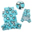 Turquoise - Penguins & Snowflake Flannel PJ with 2 Pockets (Turquoise) - L