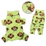 Lime - Silly Monkey Fleece Turtleneck Pajamas - XS