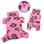 Pink - Silly Monkey Fleece Turtleneck Pajamas - L