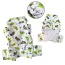 White - Playful Dinosaur Flannel Pajamas - M