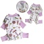 White - Ultra Soft Plush Minky Sweet Candies Pajamas - L