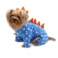 Blue - Polka Dots DINO Fleece Hooded Bodysuit/Pajamas - XS