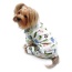 White - Zoo Animals Flannel Pajamas with 2 Pockets - S