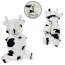 White - Ultra Plush Moo Cow Hooded Pajamas - S