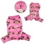 Pink - Silly Monkey Front Sleeveless Fleec Pajamas - XS