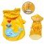 Yellow - Splashing Whale Raincoat with Cotton Lining - S