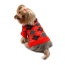 Red - Argyle Turtleneck Sweater in Red/Black/White - S