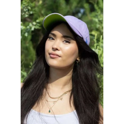 Lavender / Green - Lavender Garden Relaxed Baseball Cap