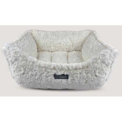 NANDOG Cloud Shaggy Reversible Pet Bed -IVORY