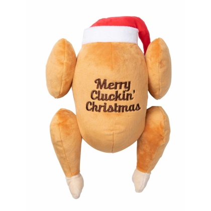 FuzzYard Merry Cluckin\' Christmas Plush Dog Toy  - S