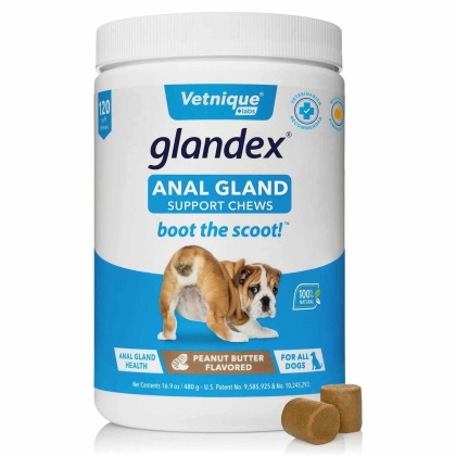 Glandex Anal Gland Soft Chew Peanut Butter  - 120ct