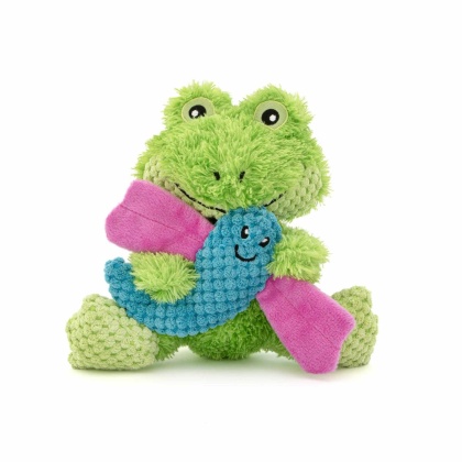 GURU Pet Company Loveys Frog Plush Dog Toy Medium