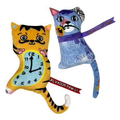 KONG(R) Artz Dali / van Gogh Cat Toy 2pk