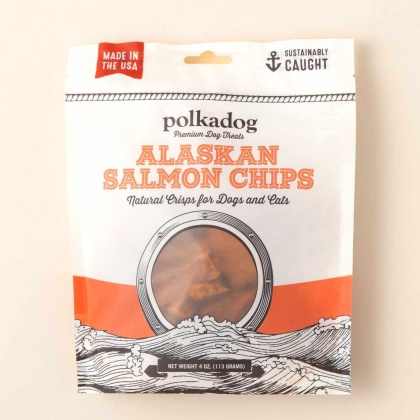 Polkadog Alaskan Salmon Chips Dog and Cat Treats 4oz