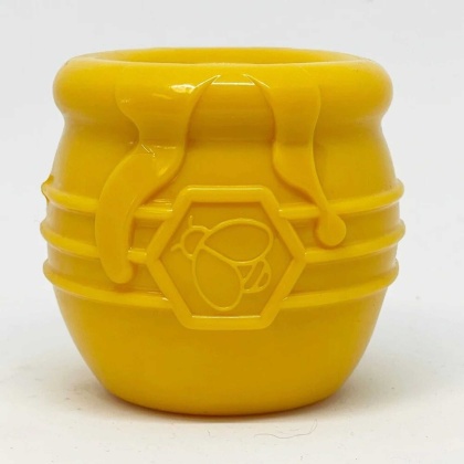 SodaPup PUP-X Honey Pot Rubber Treat Dispenser Yellow