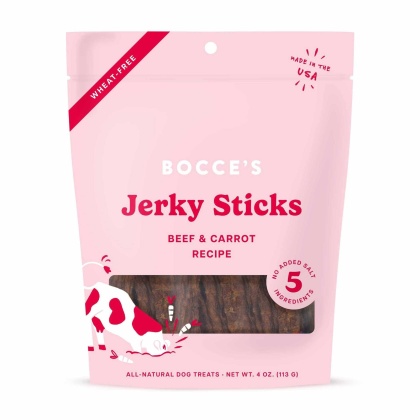 Bocce\'s Bakery Beef Grazers Jerky Sticks Dog Treats  4oz