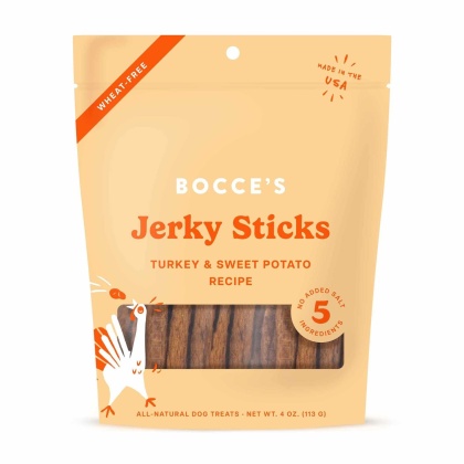 Bocce\'s Bakery Turkey Grazers Jerky Sticks Dog Treats 4oz