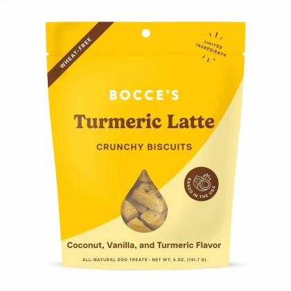 Bocce\'s Bakery Turmeric Latte Biscuit Dog Treats 5oz