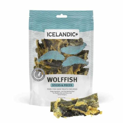 Icelandic+ Wolffish Skin Stick Dog Fish Chews 3oz