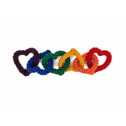 Jax & Bones 6 Chain Rope Dog Toy Rainbow 18\