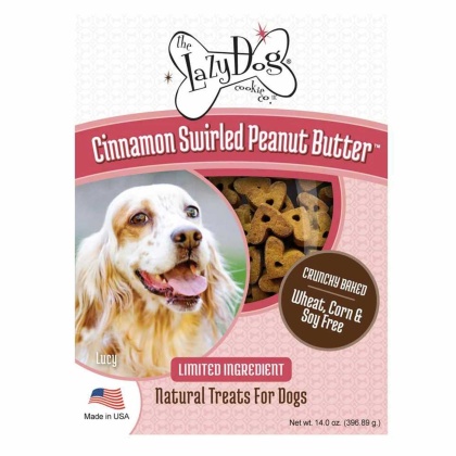 Lazy Dog Cinnamon Swirled Peanut Butter Dog Treat 14oz