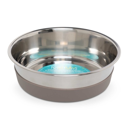 Messy Mutts Heavy Stainless Bowl w/Removable Silicone Base  - XL