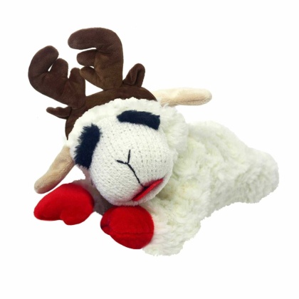 Multipet Holiday Lamb Chop w/Antlers  - 6 in