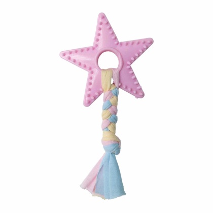 Pink - SnugArooz Lil Star Chew Dog Toy  - 7\