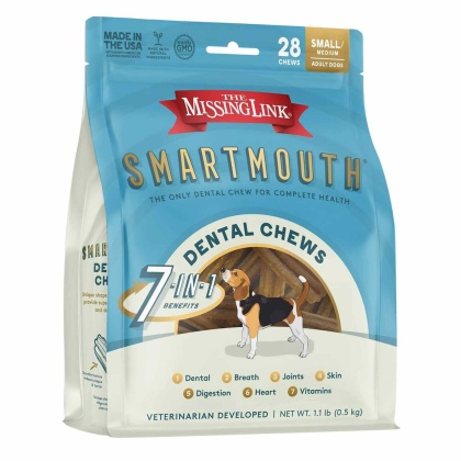 The Missing Link - SMARTMOUTH Dental Chew  - S/M Dog 28ct