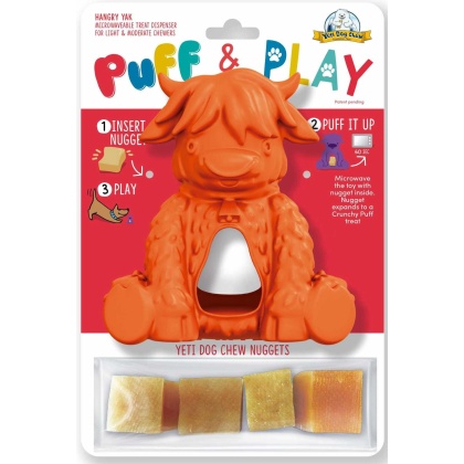 Orange - Yeti Dog Chew Puff & Play Hangry Yak