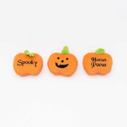 ZippyPaws Halloween Miniz 3Pack Pumpkins