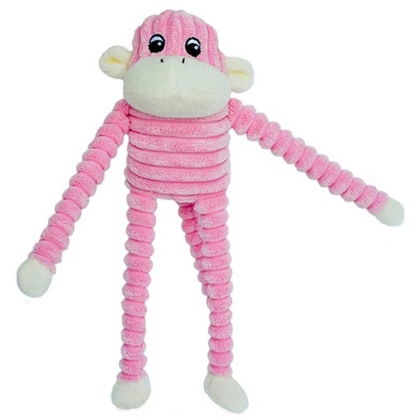 ZippyPaws Spencer Crinkle Monkey Pink Small